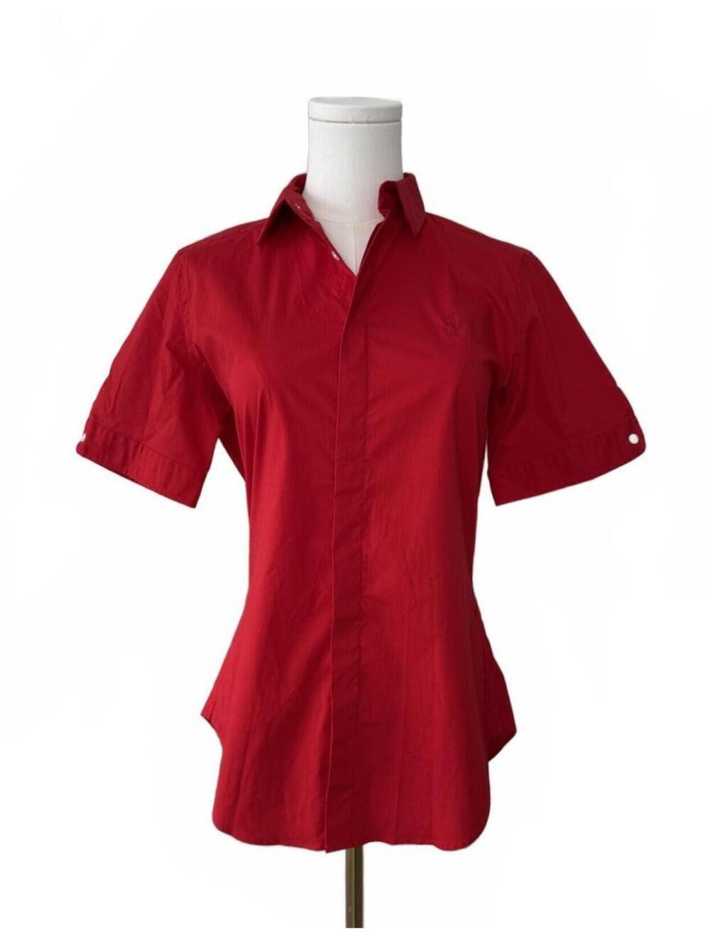 Polo Ralph Lauren Red Short Sleeve Button Up Shirt NWT Size 8 - Picture 5 of 11